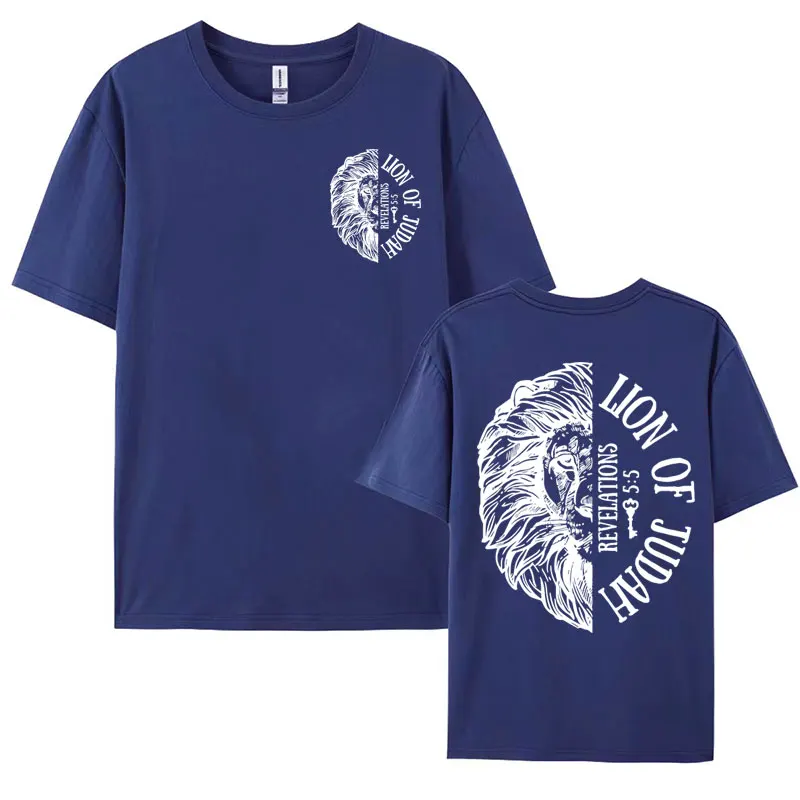 Lion of Judah Catholic Tshirt Jesus Loves You T Shirt Aesthetic Christian Apparel T-shirt Men Women Gothic 100% Cotton Tees Tops