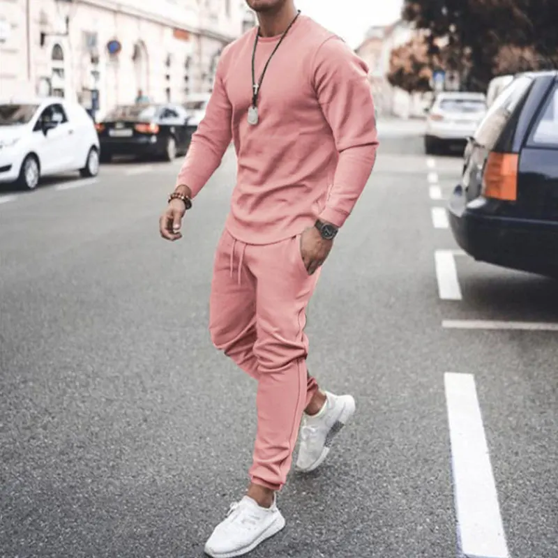 Blank Tracksuit Sweatsuit Men 2 Two Piece Pants Set Private Label Men Plain Track Sweat Jogging Jogger Suit Set