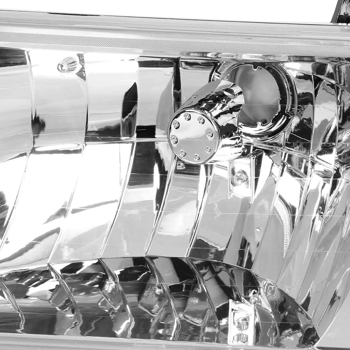 Replacement Chrome Amber Headlights Compatible with 1992-1996 Ford F150 F250 F350 & Bronco - Direct Fit, DOT Approved