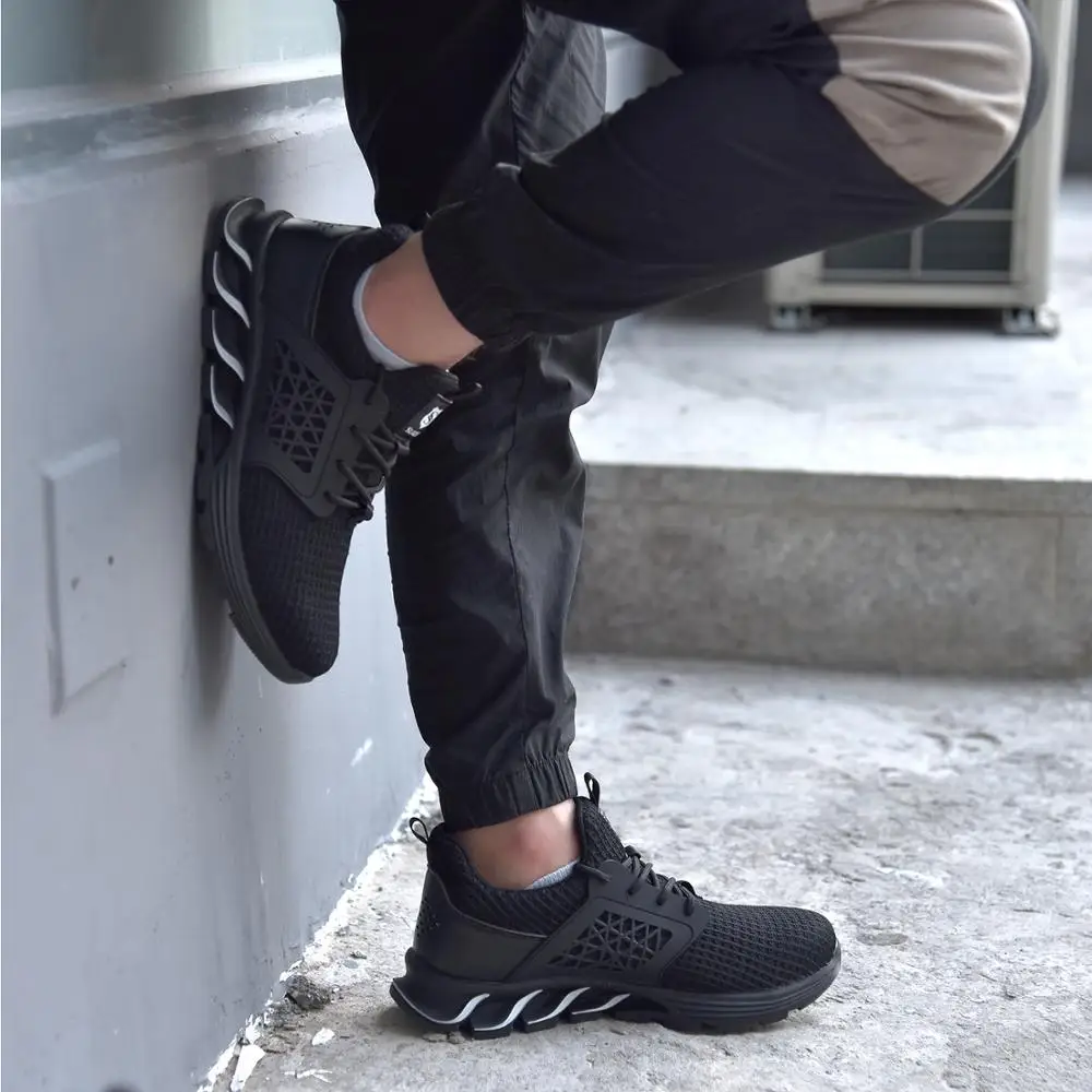 SUADEX Men Safety Shoes Boots Breathable Work Shoes Outdoor Comfort Non-Slip New Design Casual Puncture-Proof Sneakers 38-48