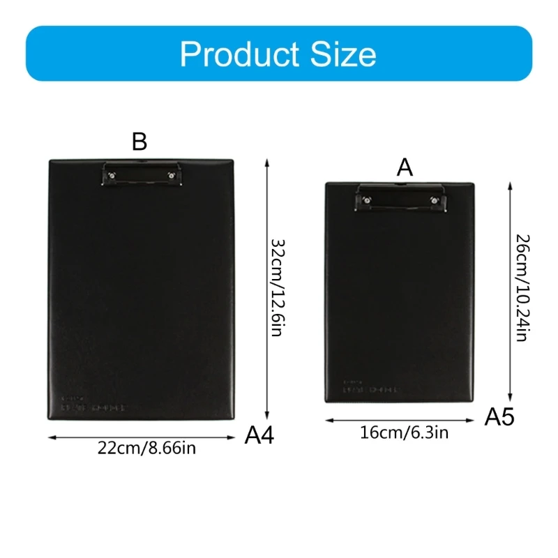 Prancheta couro com gancho suspensão retrátil Placa escrita conferência couro