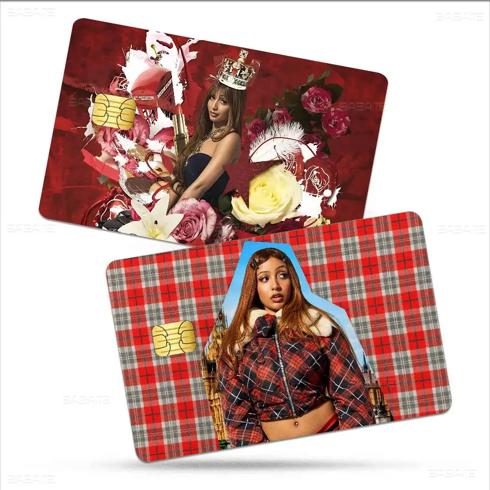 Singer P-Pinkpantheress Credit Card Skin Stickers for VISA Bank Card Transportation Card Waterproof Sticker Anti-scratch Women