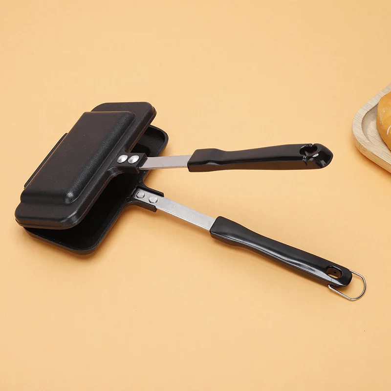 Waffle Bread Toast Mold Breakfast Pan Frying Pan Double Sided Gas Sandwich Baking Pan