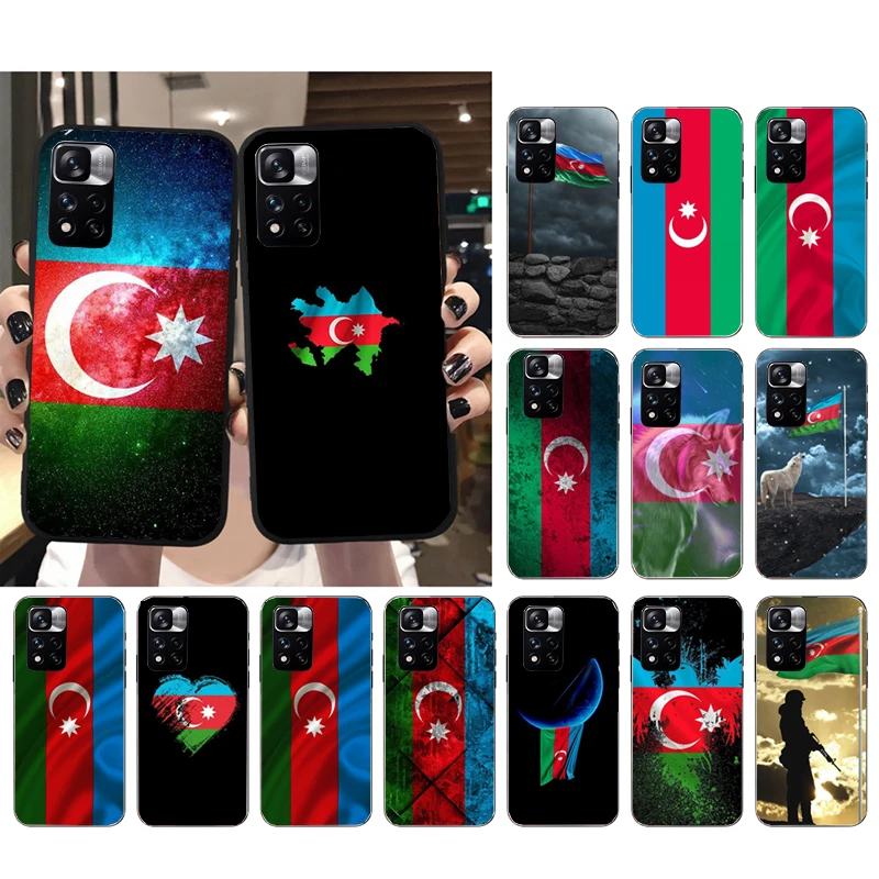 Чехол для телефона с флагом Азербайджана для Xiaomi Redmi note 13, 12S, 12 Pro, 11S, 11, 10 Pro, 10S, Note 12S, Redmi 10, 10C, 9C, 13C