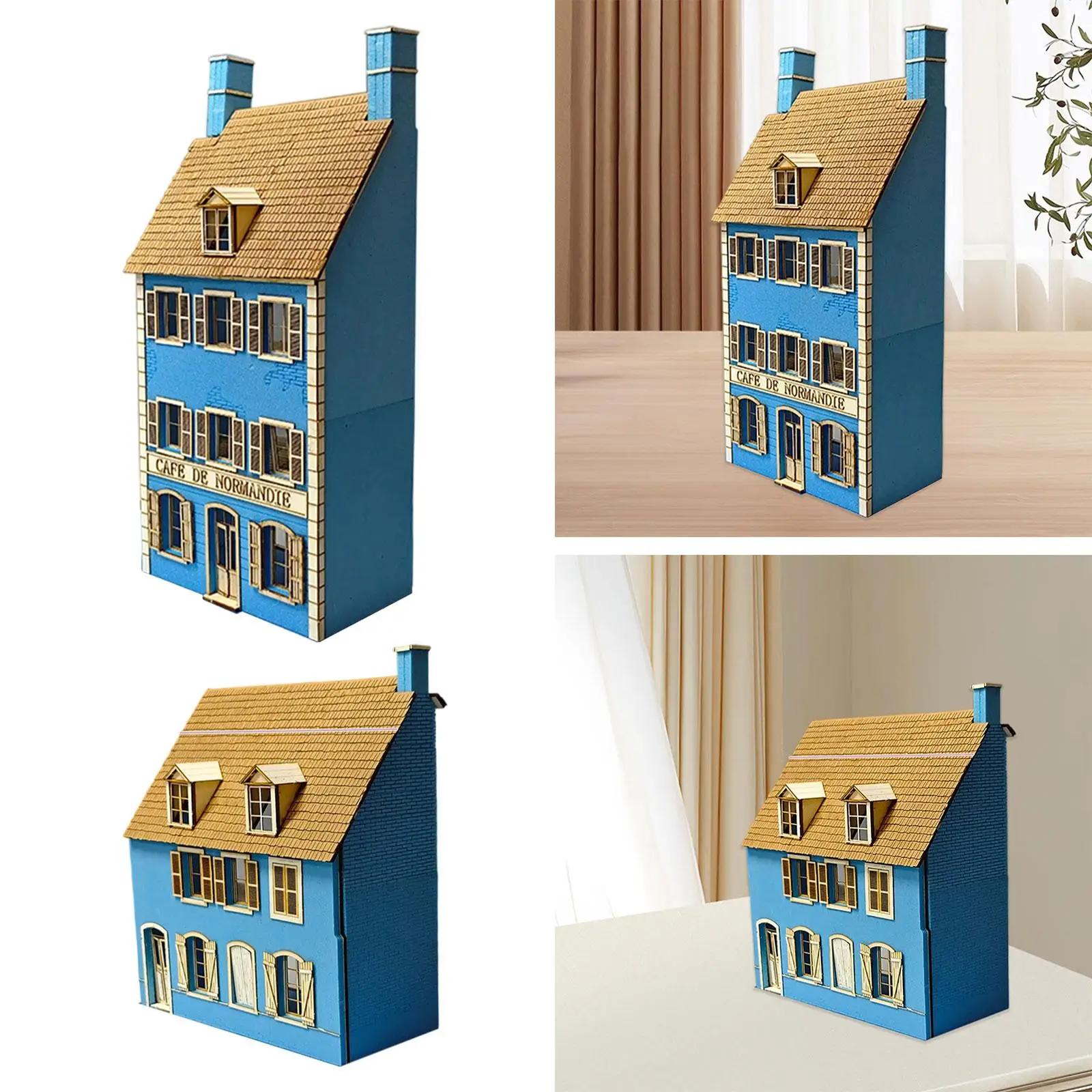 

Набор моделей зданий в масштабе 1:35, макет железной дороги, сцена архитектуры пейзажа, собранная модель для песочного стола