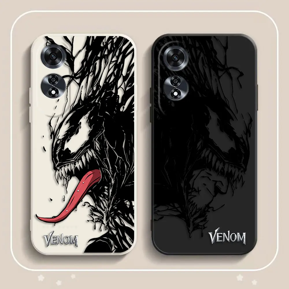 

Marvel Black Venom Phone Case For OPPO F11 F29 A9 A15 A16 A16K A17 A31 A38 A53 A54 A57 A60 A74 A78 A91 A92 A93 A94 A98 TPU Case