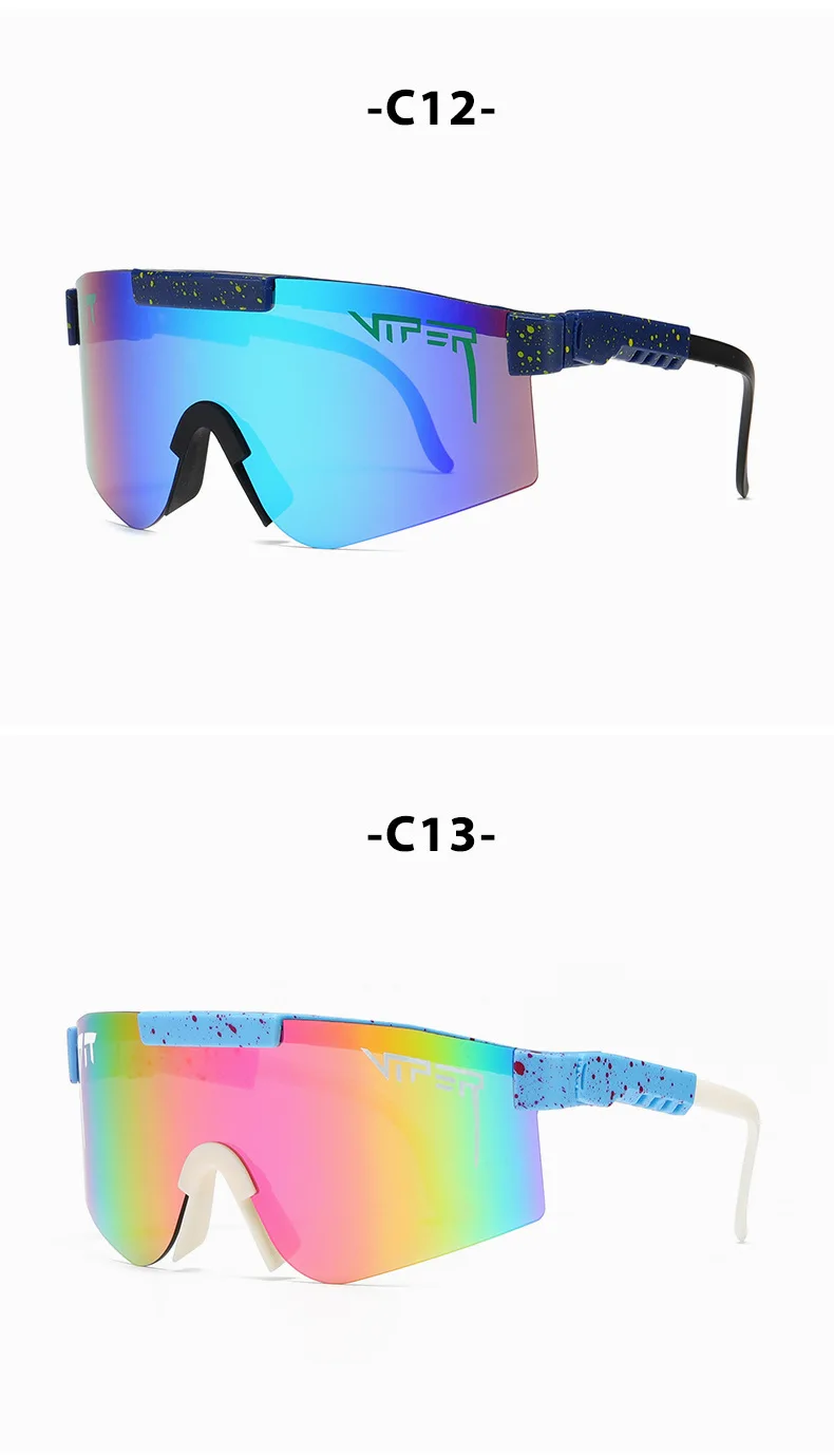 Verstellbare PC-Linsen Quadratische Sonnenbrille für Männer und Frauen, Winddichte Fahrradbrille UV-Schutz Sportsonnenbrille – Detail 16