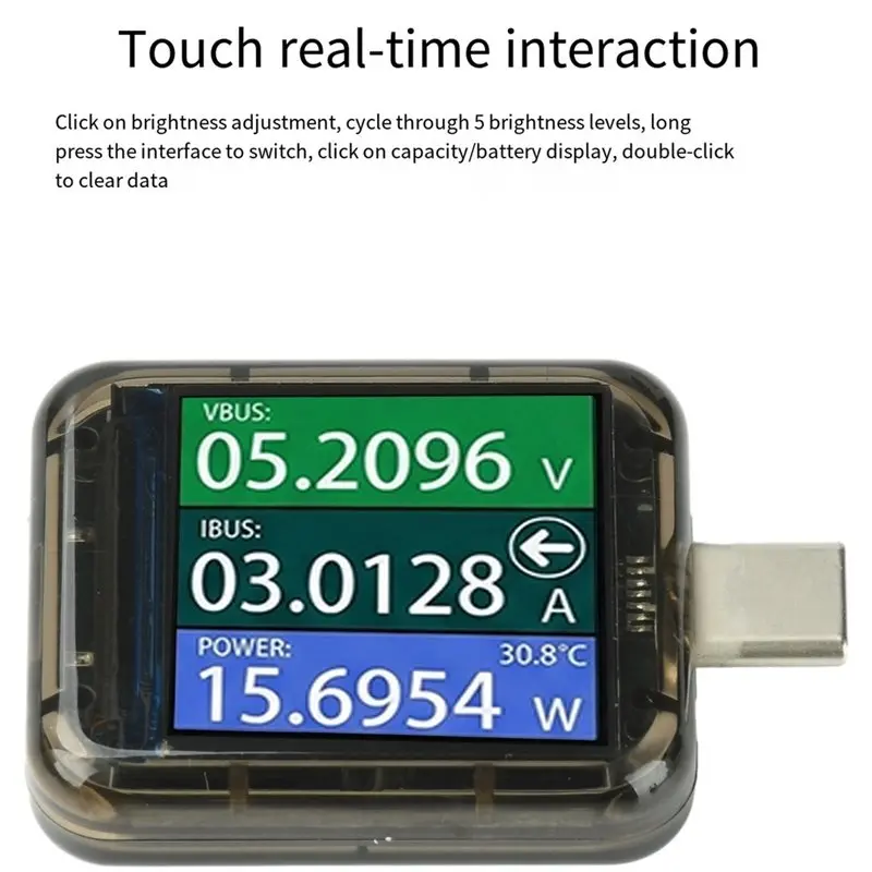 [B24B!】 Voltage Current Power Detector DC4.5-48V 6A Battery Tester Type-C Power Meter Voltmeter Fast Charge Detection Trigger