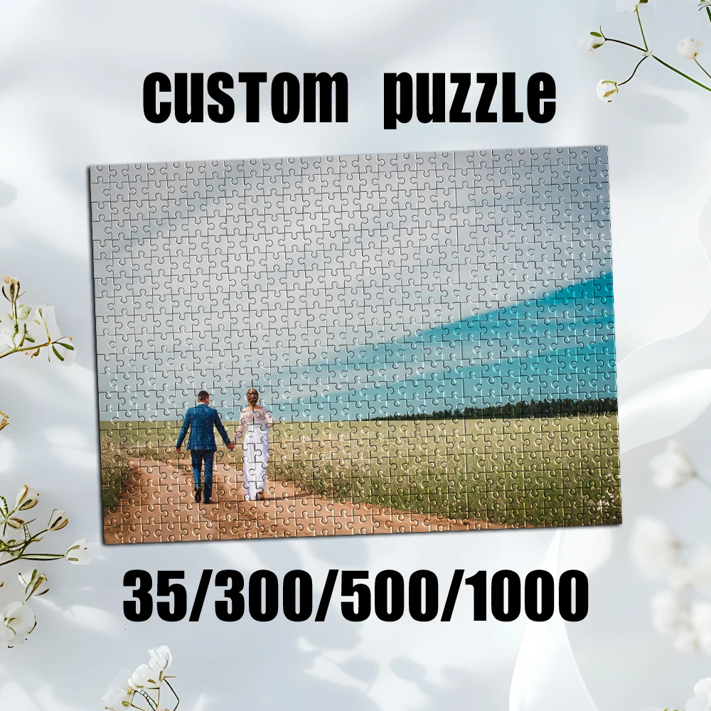 

35/300/500/1000 шт. Персонализированный фото-пазл для пары, сделанный на заказ, для путешествий, игрушка-конструктор, украшение, коллекционный подарок на Рождество