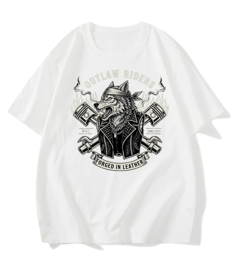 Nova marca da moda Lucky wheel impressa camisetas de manga curta para verão outono e inverno puro algodão na moda roupas masculinas e femininas