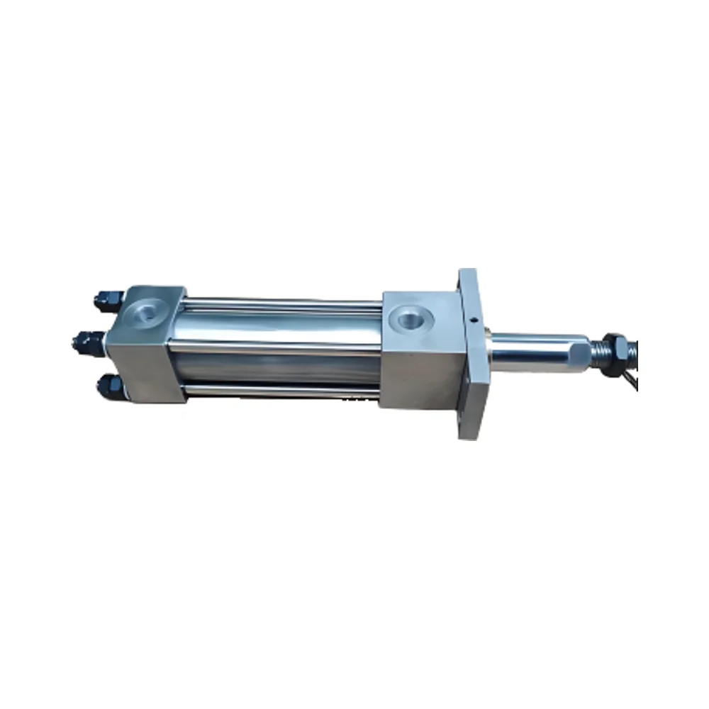 3000PSI 2.5Tons 10Ton 20Ton Flange Single Piston Tie Rod Double Action Pneumatic Cylinder With Pump For Press Stainless Steel