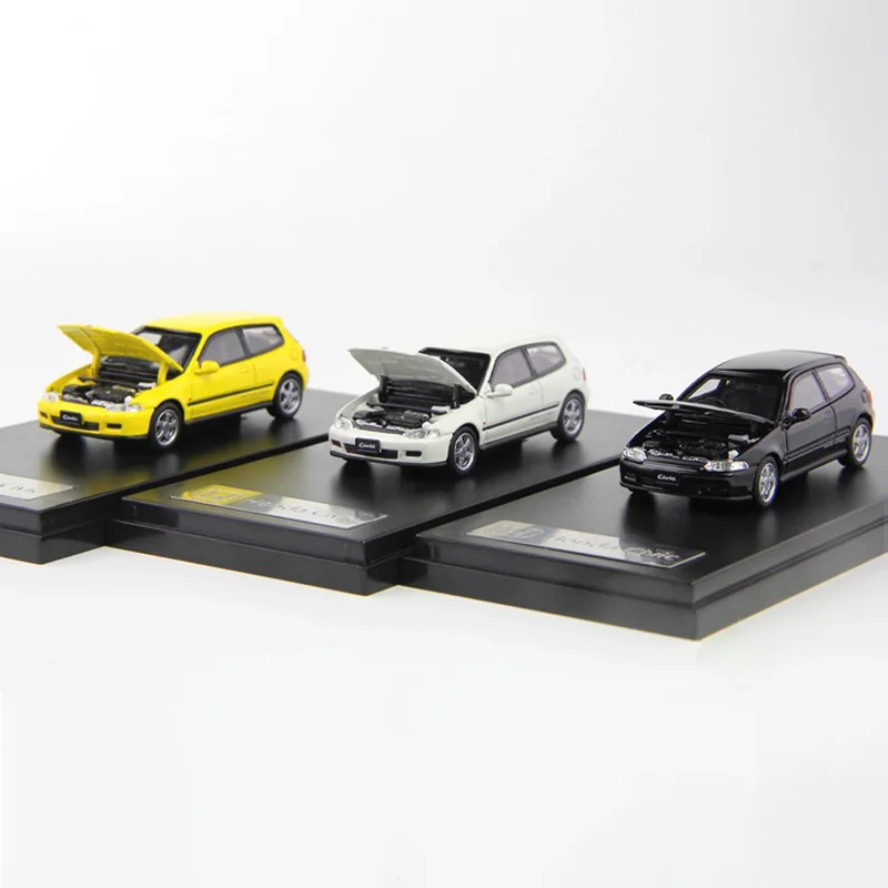 Civic MK5 EG6 a escala 1:64, colección de modelos de coche de 5. ª aleación, adornos de exhibición de recuerdo, vehículo de juguete