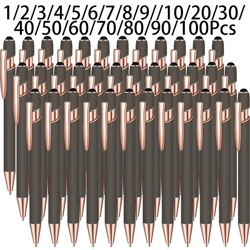 

1-100 шт. шариковая ручка стилус Мягкий сенсорный экран подарки металлические шариковые ручки