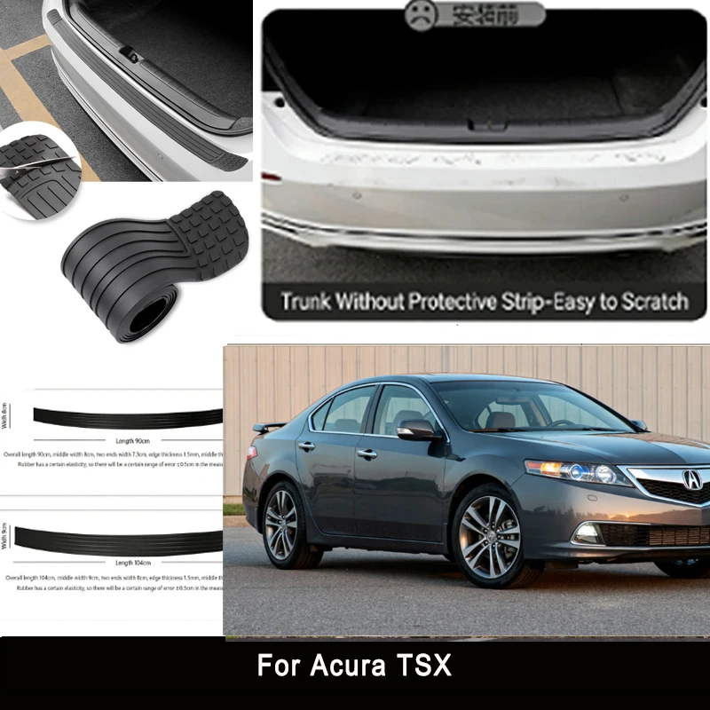 

Защитная наклейка-накладка на задний бампер Acura TSX, защита от царапин и ударов, декоративная полоса