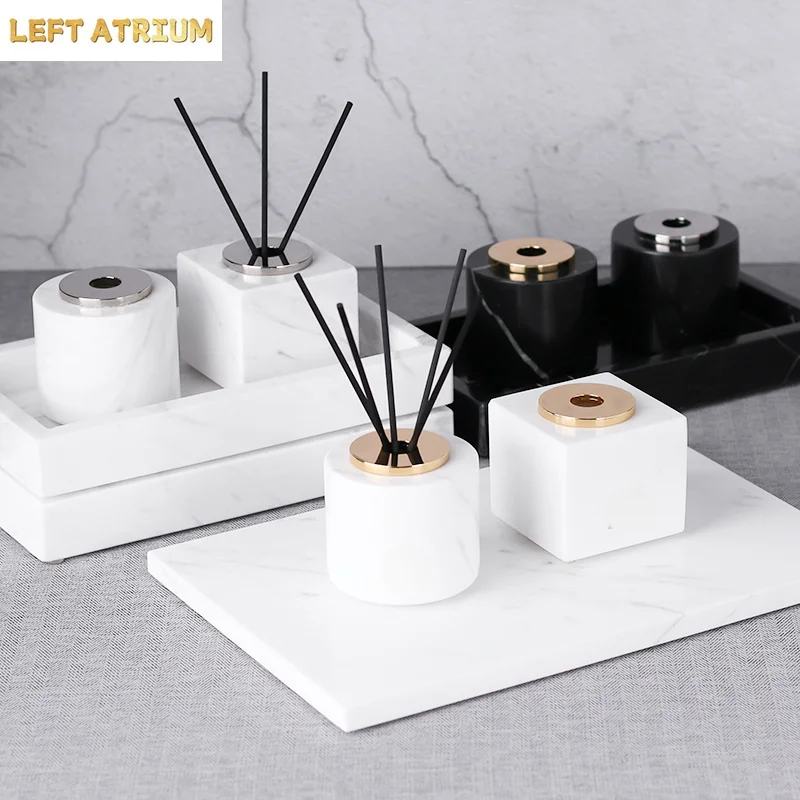 Marble Aromatherapy Bottle No Fire Fragrance Bottle Light Luxury Living Room Bathroom Fragrance Diffuser Bottle Home Decoration