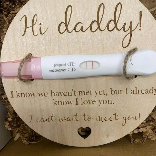 1pcs Hi daddy sign Pregnancy Announcement To Daddy New Daddy gift