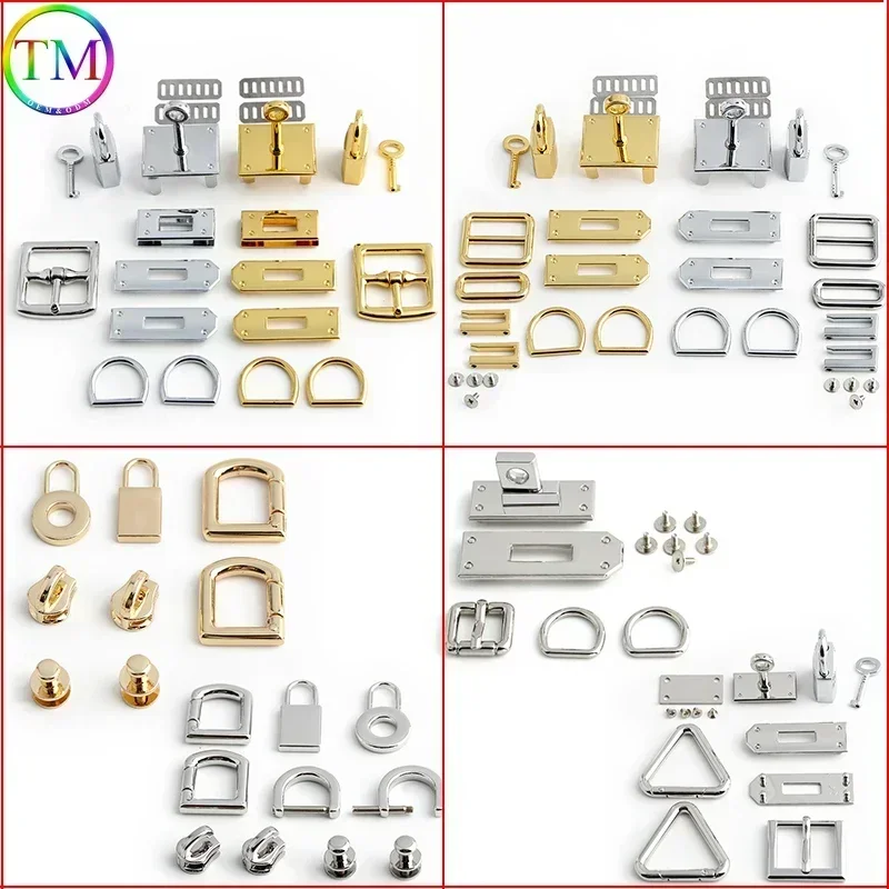 1-10Sets Luxury Wholesale Bag Metal Clasp Twist Turn Lock a Set of Locks for Women Handbag Shoulder Bag Purse DIY Accessories