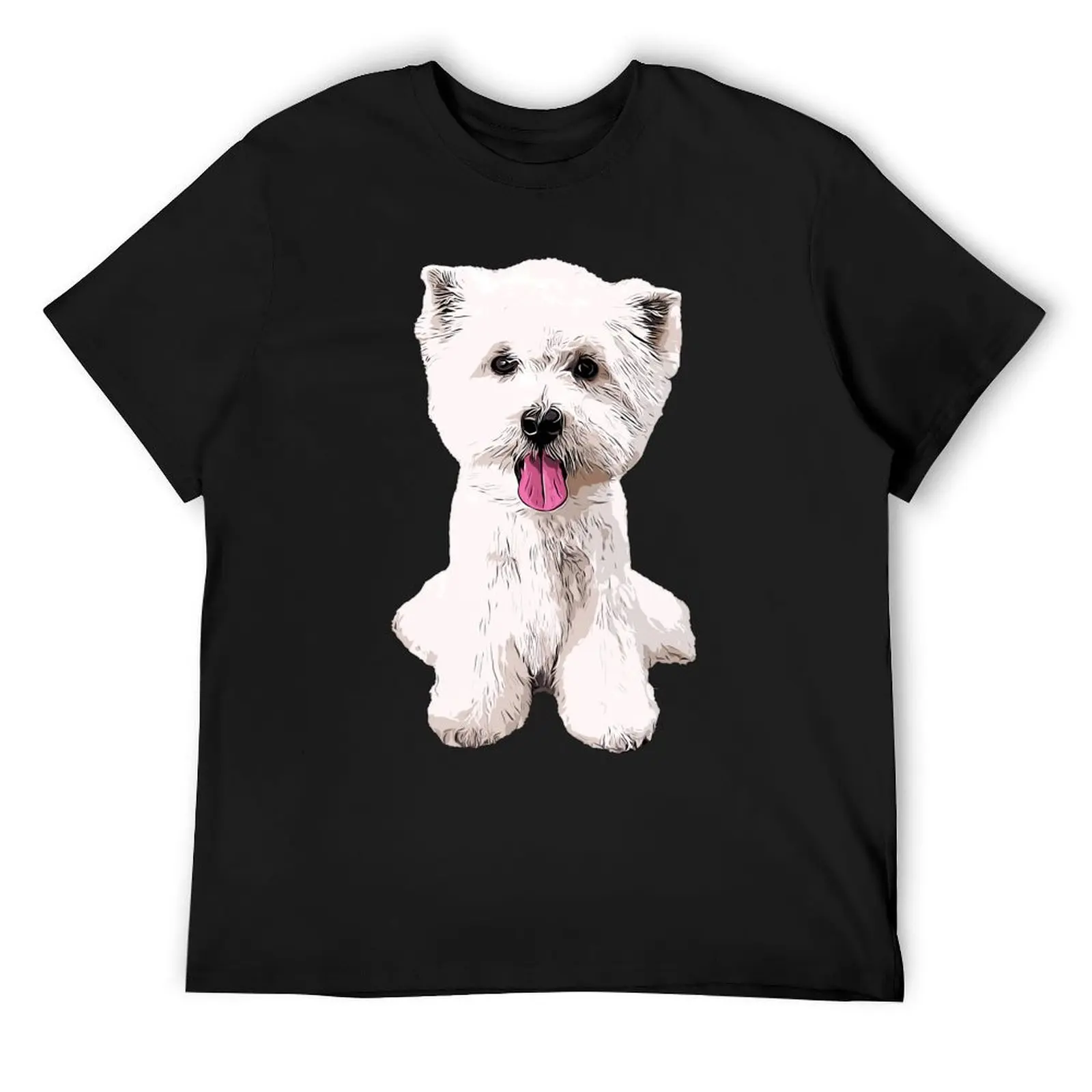 

West Highland Terrier Dog Art T-Shirt korean fashion graphic shirts customs designer shirts Men's t-shirt