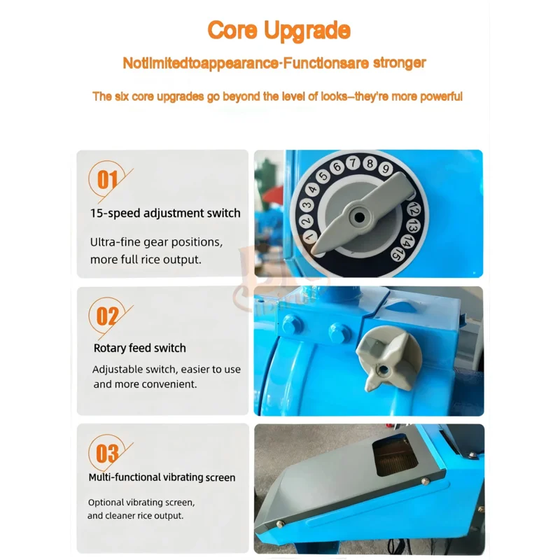 Removal Automatic Dry Thresher Stainless Small Buckwheat Seed Grading Motor Peeler Husker Wheat Coffee Sheller