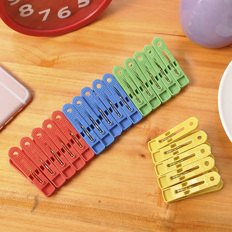 20Pcs/set Plastic Clothespins Laundry Hanging Pins Clips Household Clothespins Socks Underwear Drying Rack Holder