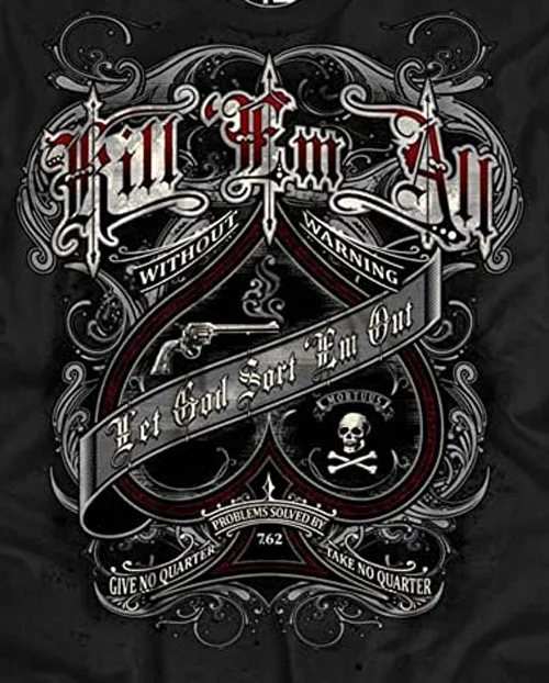 Kill Em All. Military Theme Tattoo Printed Premium T-Shirt. Cotton Short Sleeve O-Neck Mens T Shirt New S-3XL