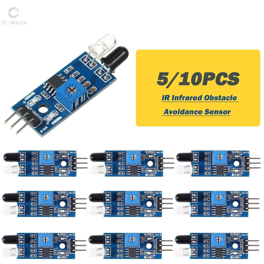 XZG IR Infrared Obstacle Avoidance Sensor Module for Arduino Diy Smart Car Robot Reflective Photoelectric 3PIN 1-10PCS