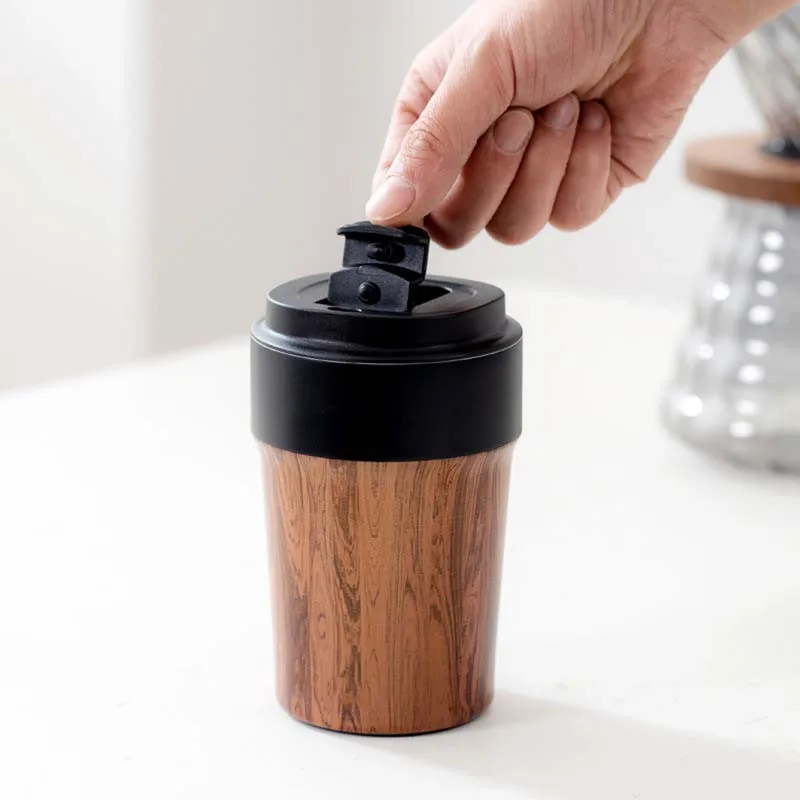 Ceramic Liner Thermos Coffee Cup Stainless Steel Vacuum Insulated Thermos For Coffee Thermal Mug Tumbler Gift