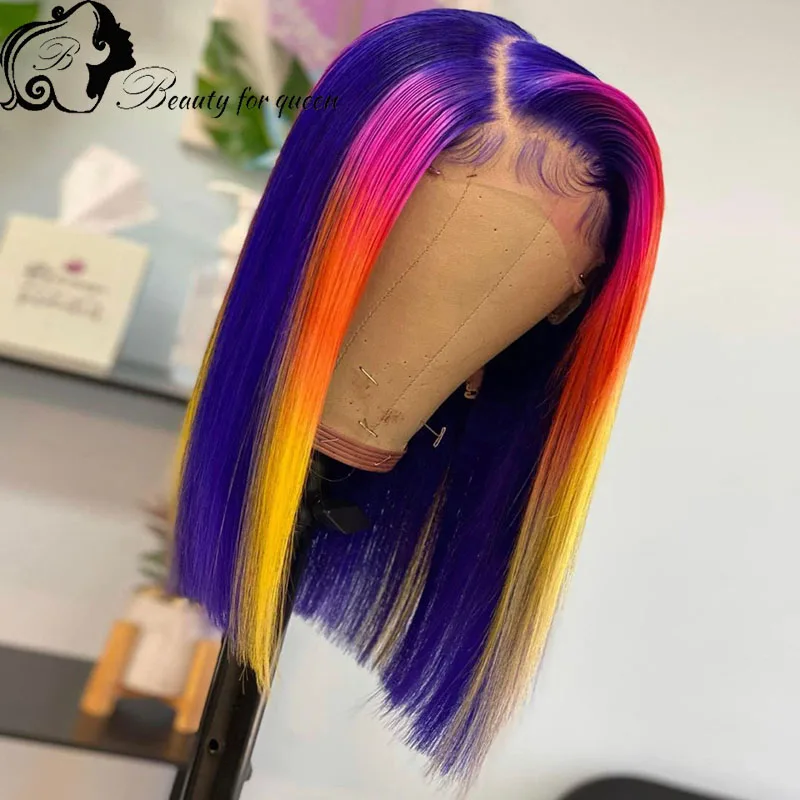 cosplay-ombre-red-purple-short-bob-brazilian-colored-human-hair-wig-transparent-13x4-lace-frontal-wigs-for-women-200-density