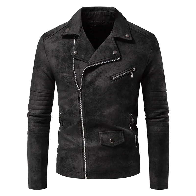 

Men Casual Jacket Fashionable and Versatile Retro Washed Windproof Breathable Lapel Motorcycle Jacket Street Travel Men Clothing