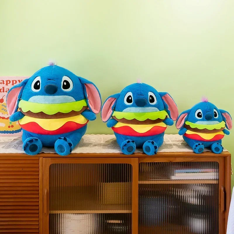 

New 30-50cm Kawaii Disney Cartoon Monster Doll Burger Stitch Doll Creative Plush Toy Decoration Pillow Ornament Children's Gift