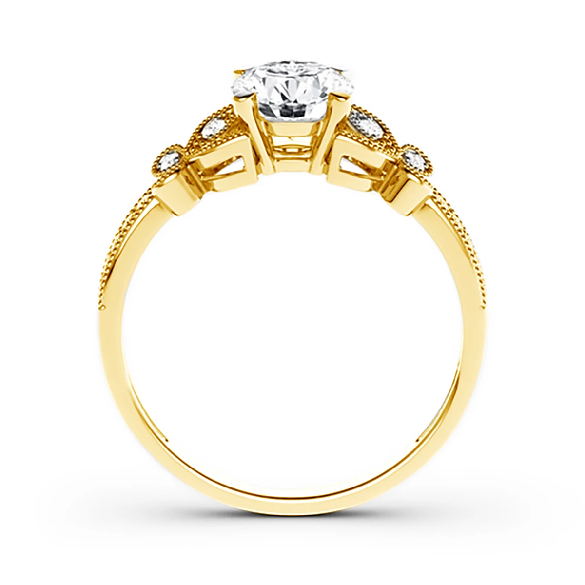 Imagem -04 - Kirin Palace 1ct Moissanite Anel para Mulher Sólido 750 18k 14k 10k Amarelo Branco Ouro Redondo Corte d Vvs1 Anel para Casamento de Noivado