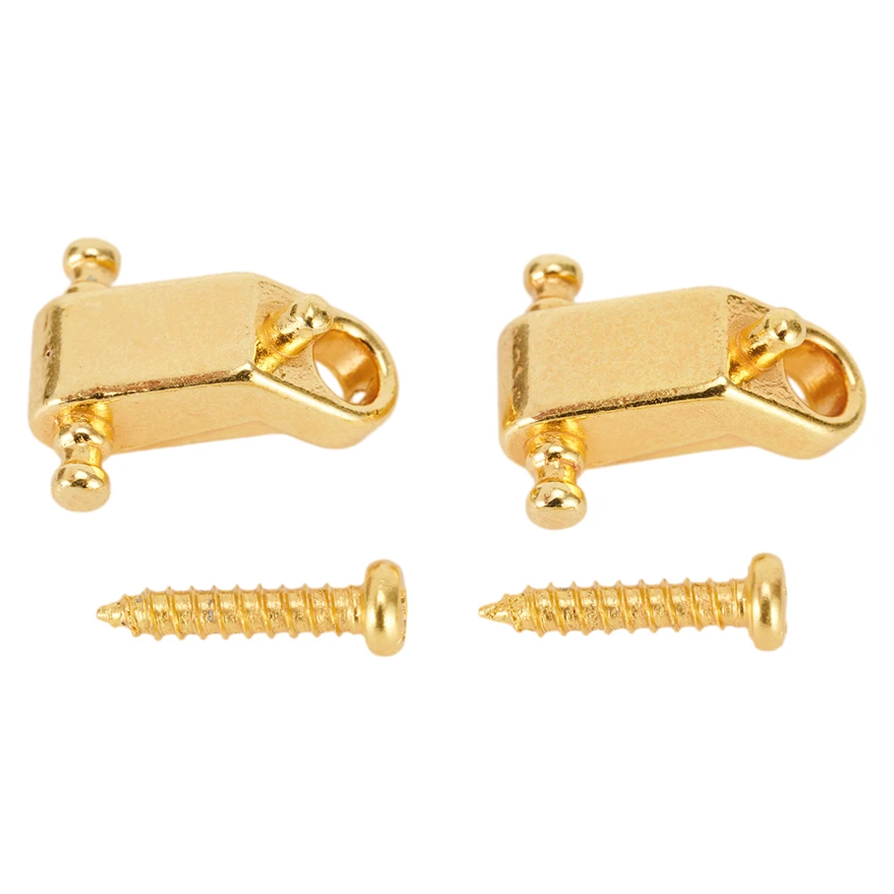 2pcs String Retainers With Mounting Screws Prevents Strings Wear Tear Metal  Silvery/Black/Gold Guitar Accessories