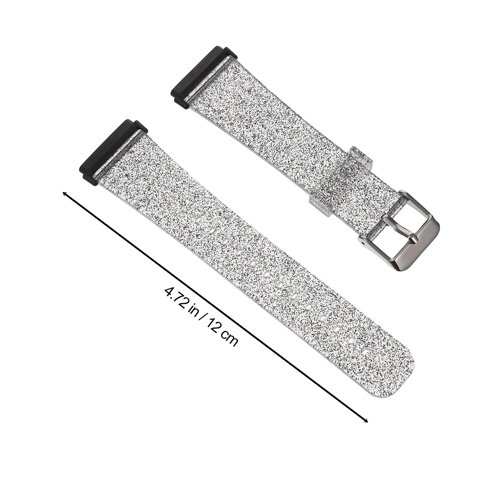 

Glitter Silicone Watch Strap Adjustable Bling Wrist Band For 3 Replacement Fashion Watchband Accessory