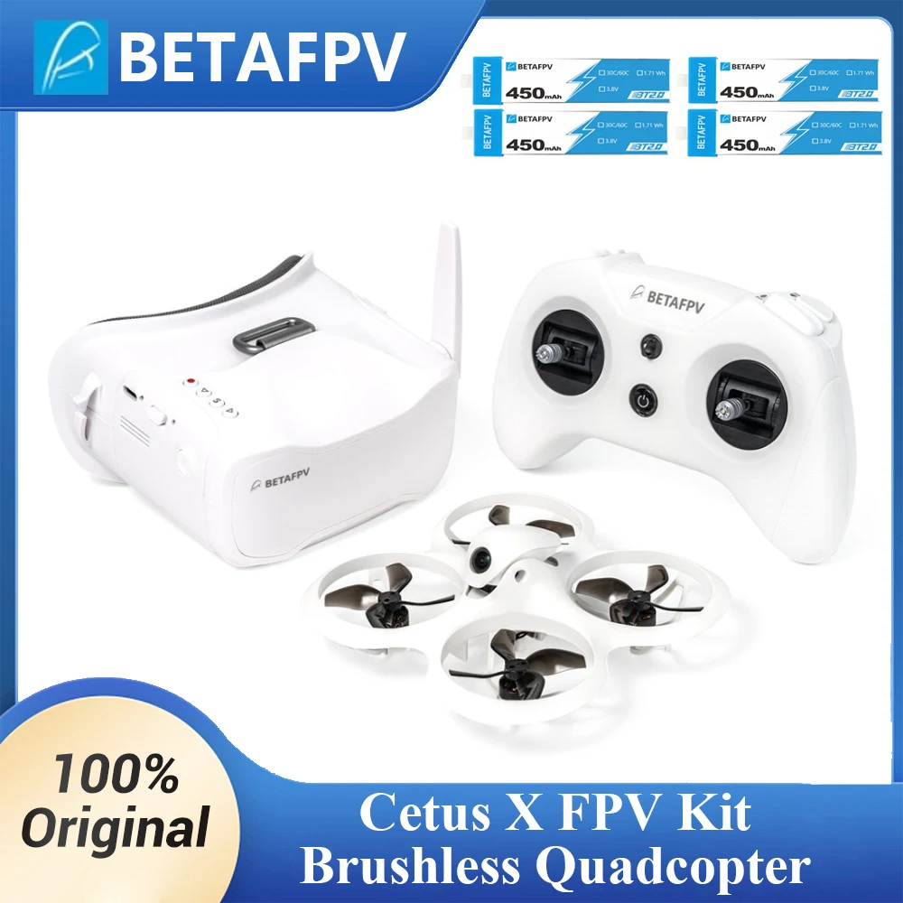 BETAFPV Cetus X FPV Kit Brushless Quadcopter Helicopter ELRS 2.4G Frsky D8 LiteRadio 3 Radio Transmitter Goggles Indoor Racing