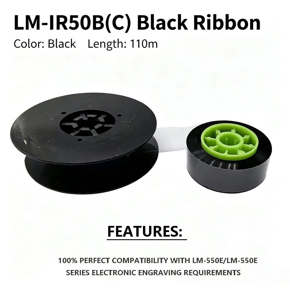 10PX Magnetic Tape INK RIBBON Compatible LM-IR50B 110m BLACK INK Cartridges For LM-550A/E Label Tape Printer Ribbon Typewriter