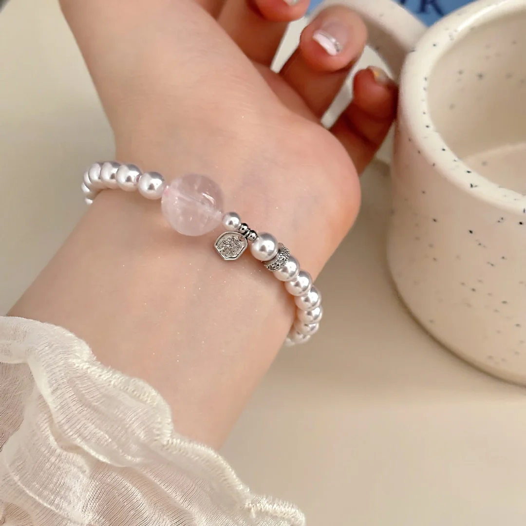 

DUTRIEUX Pearl Zircon Crystal Bracelet For Women Sweet Elegant Temperament Exquisite Bracelets Jewelry Hand Decoration Gifts