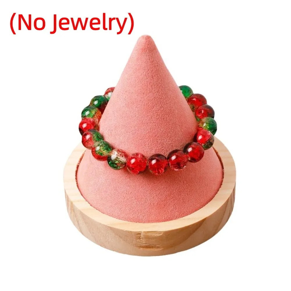 Wooden Jewelry Storage Stand Creative Cone Shape Jewelry Organizer Simple Modern Bracelet Display Stand Jewelry Props