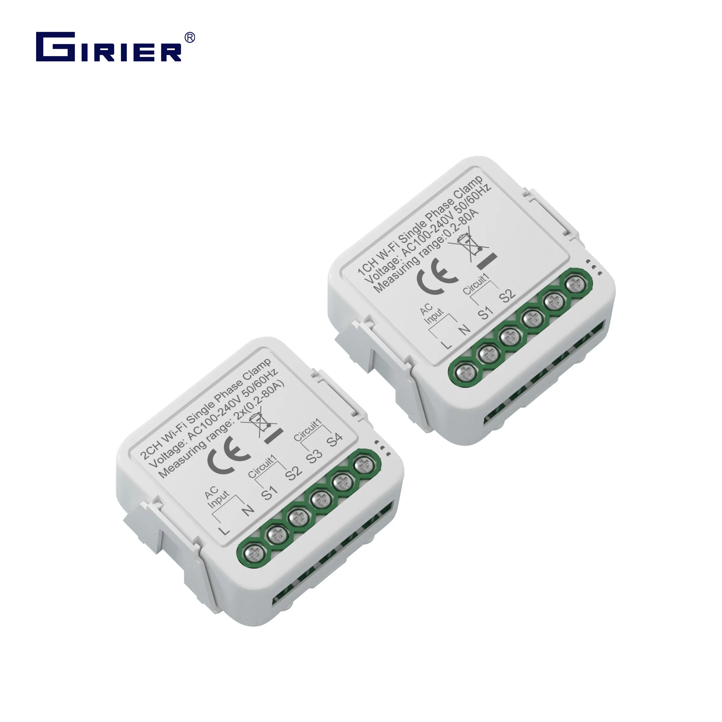 

GIRIER Energy Monitor Real-Time Tracking Electric Usage Bidirectional Solar Net Smart WiFi Power Meter Clamp