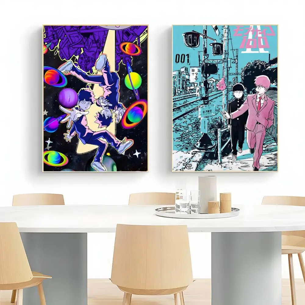 أنيمي موب النفسي 100 ملصق جدار الفن طباعة ملصق ديكور جدارية ديكور المنزل هدية غير المؤطرة