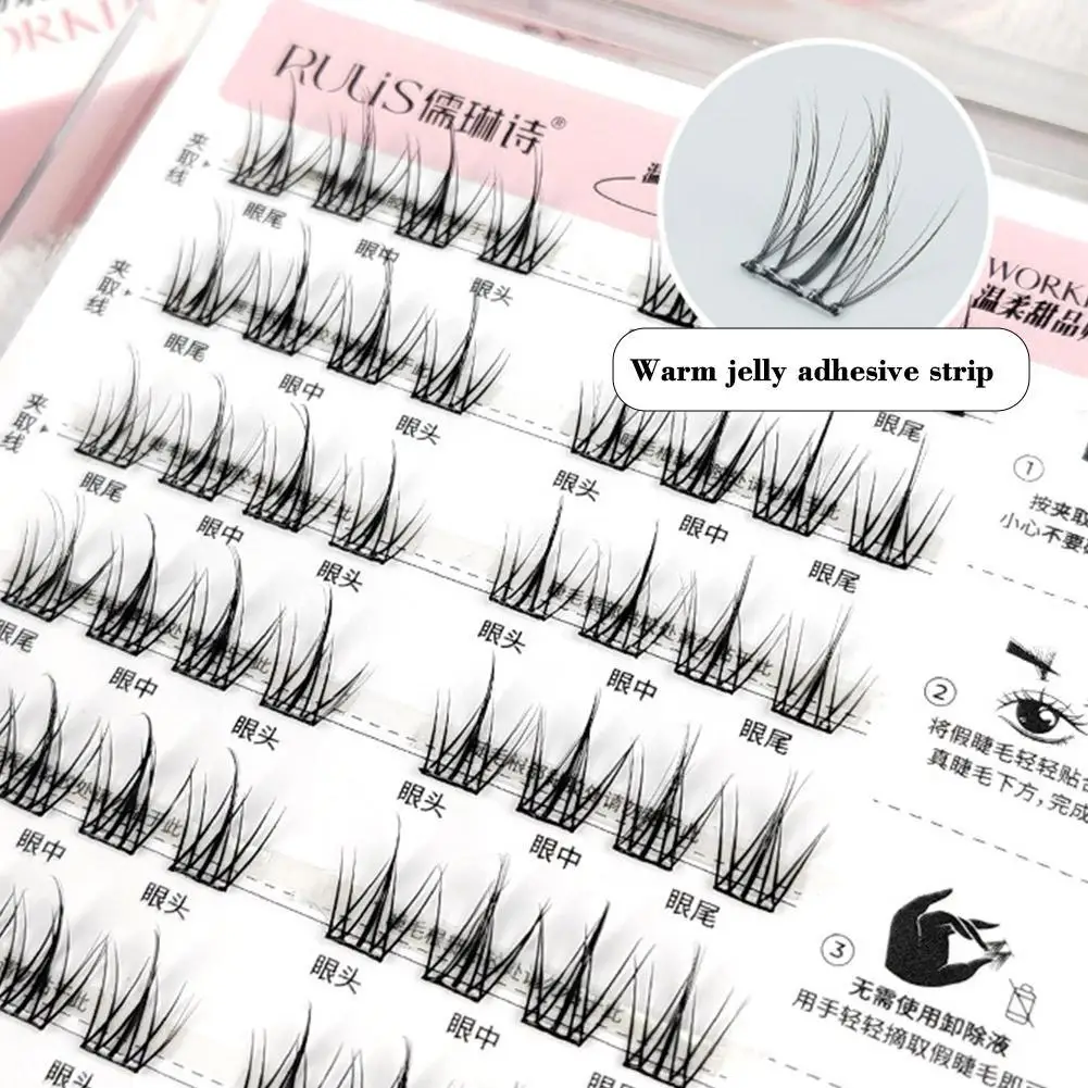 

Hot Self Adhesive Eyelashes Cluster Lashes No Glue Individual Lashes Soft Lash Clusters Reusable Self Adhesive Lashes Makeup