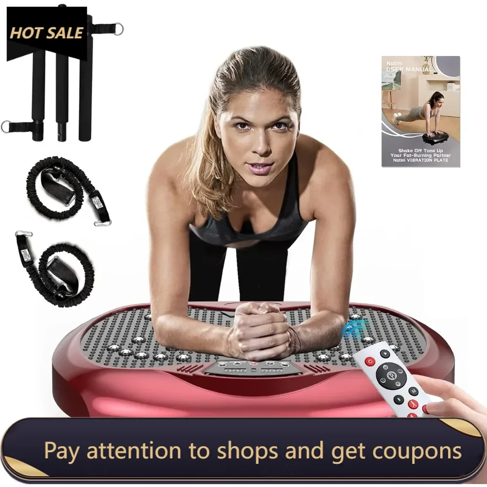 

Vibration Plate Exercise Machine - Whole Body Workout Vibration Platform Lymphatic Drainage Machine for Weight Loss Home Fitness