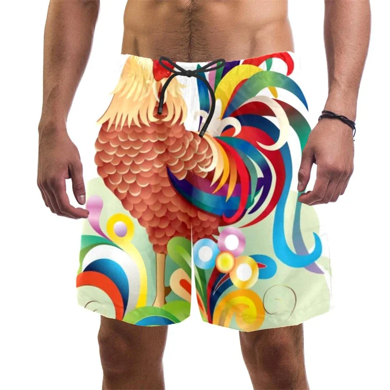 Summer Hawaii New 3D Animals Panda Sloth Printing Beach Shorts Sweet Ice Cream Graphic Board Shorts Men Fashion Swimming Trunks