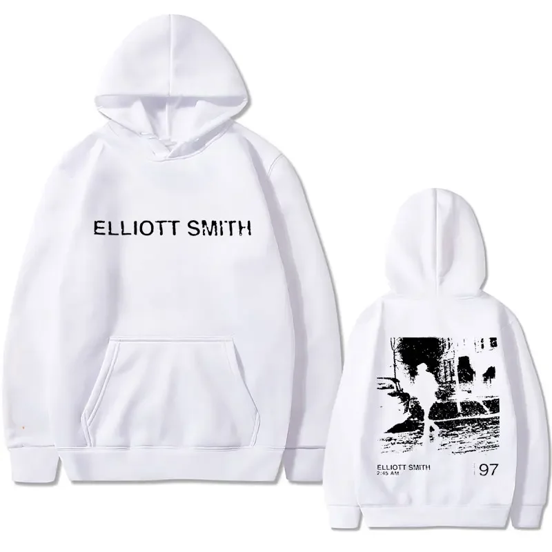 Elliott Smith Album Aesthetic Hoodie Men Women Casual Oversized Sweatshirt Unisex Hip Hop Loose Hoodies Male Vintage Streetwear