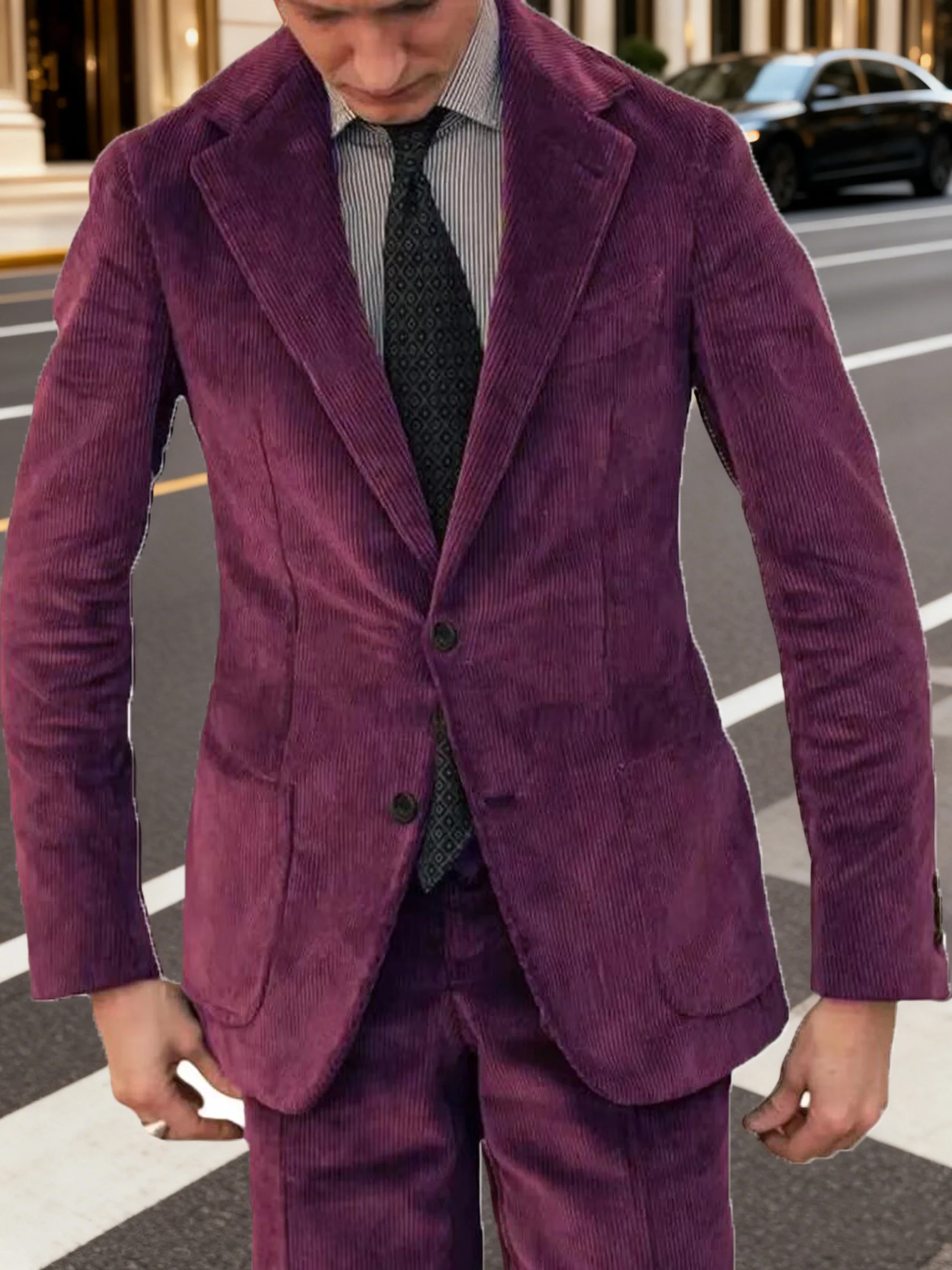 سروال قصير الرجال الدعاوى مجموعة موضة 2 قطعة السترة السراويل الأعمال العريس حفل زفاف حفلة موسيقية الذكور البدلات الرسمية الخريف الشتاء أفضل بائع #1