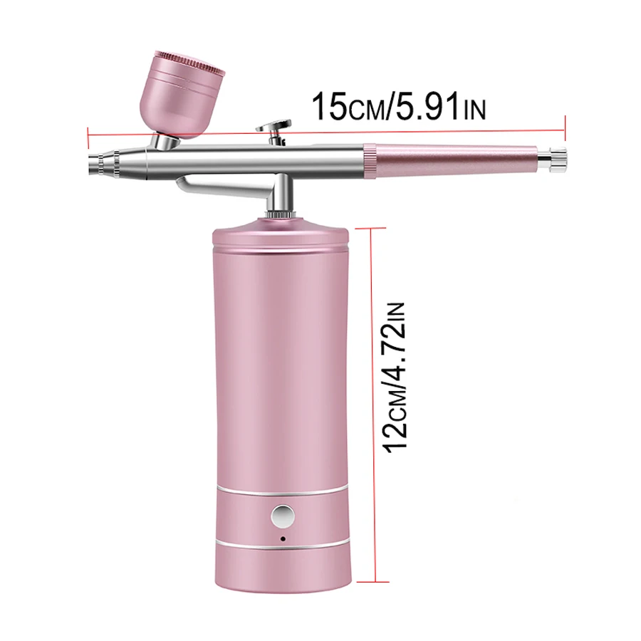 البخاخة اللاسلكية المحمولة القابلة لإعادة الشحن مع ضاغط مسدس رش عمل واحد للوجه الجمال مسمار الفن الوشم الحرفية كعكة الطلاء