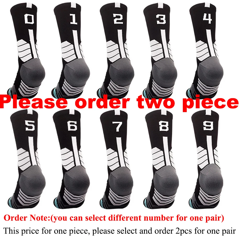 

Men's Sock Soccer Sports Football 1pc Basketball Cycling Socks Professional Socks Running Sock Calcetines Customized Number 0-9