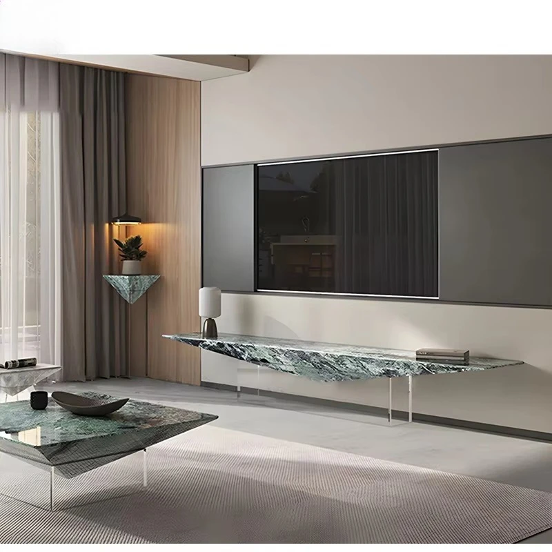 Living Room Fireplace Area Table Tv Stand Travertine Marble Italian Console Table Luxury Marble Top Console Table