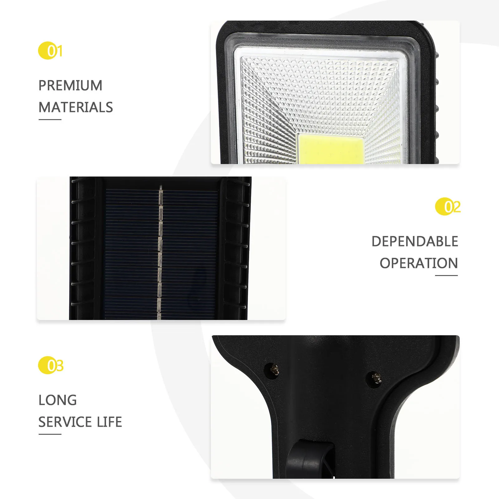 

1Set Solar Wall Lamp Outdoor Sensor Light High Brightness Long Service Life Solar Street Light Yard Garden Streetlamp