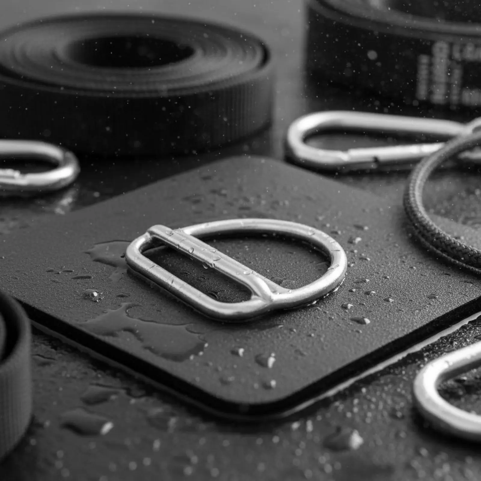 Diving Harness D Buckle SS316 2 Inch Strap D Loop Strap Strap Fastener Sand Blasted Finish Slide Buckle Adjuster