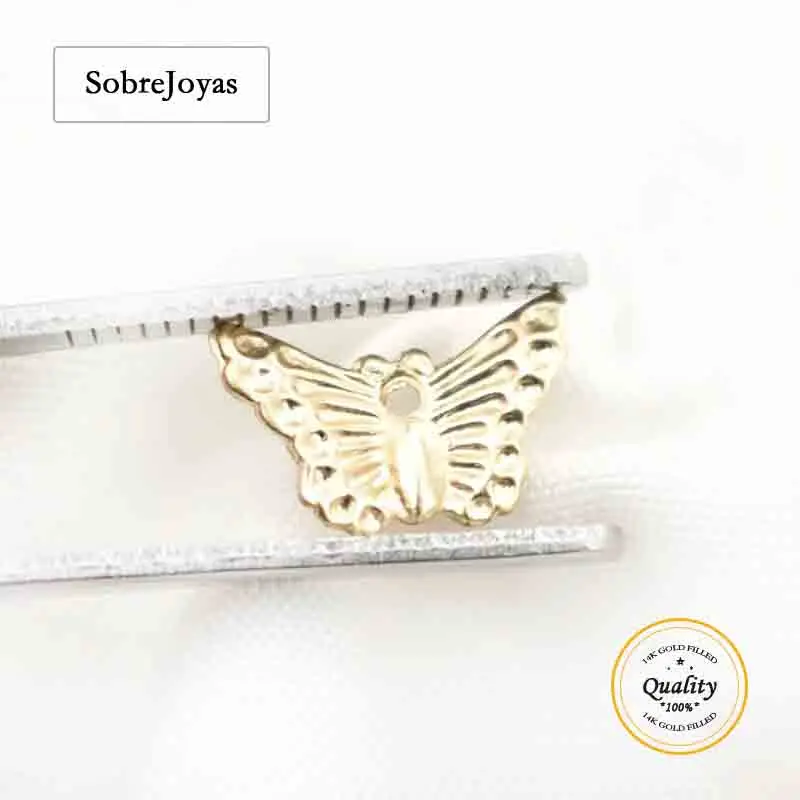 

14K Gold Filled Butterfly Charm Pendant for DIY Bracelet Making Jewelry Findings Accessory Charm